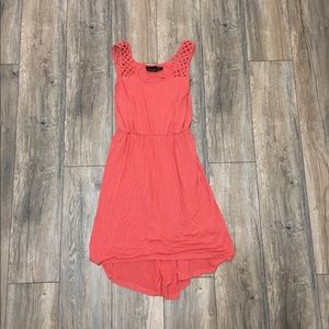 Coral HighLow Dress